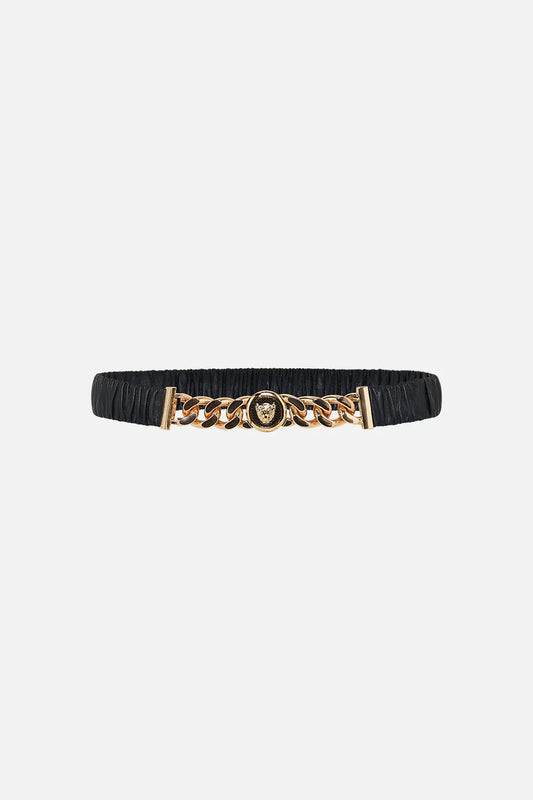 Camilla Leopard Button Elastic Belt **