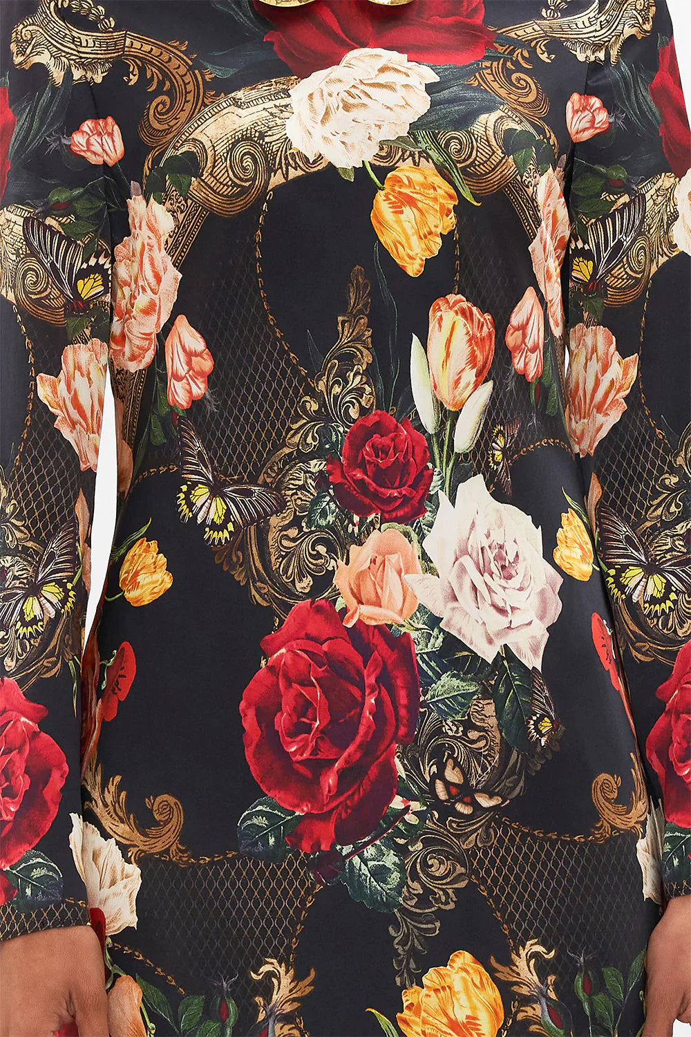 Camilla Magic in Manuscripts Long Sleeve Bias Dress **