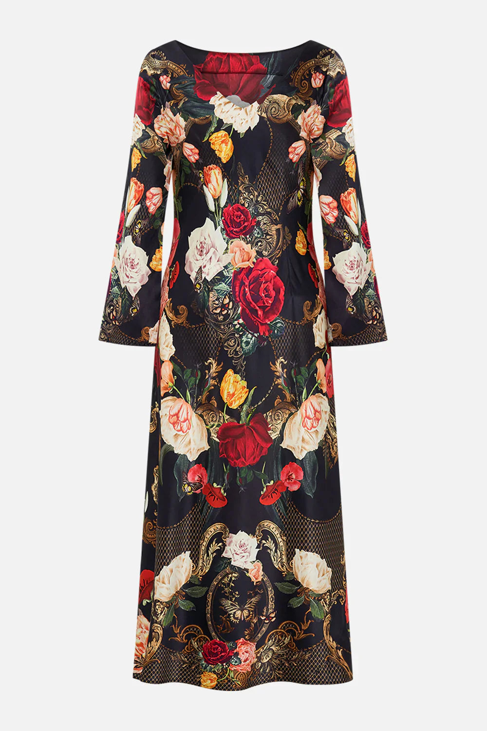 Camilla Magic in Manuscripts Long Sleeve Bias Dress **