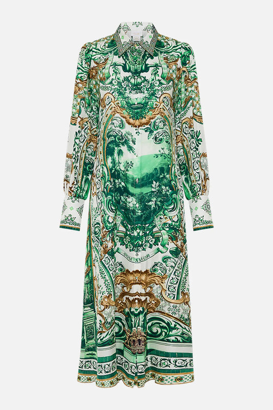 Camilla Corridor Of Calm Waist Tie Shirt Dress