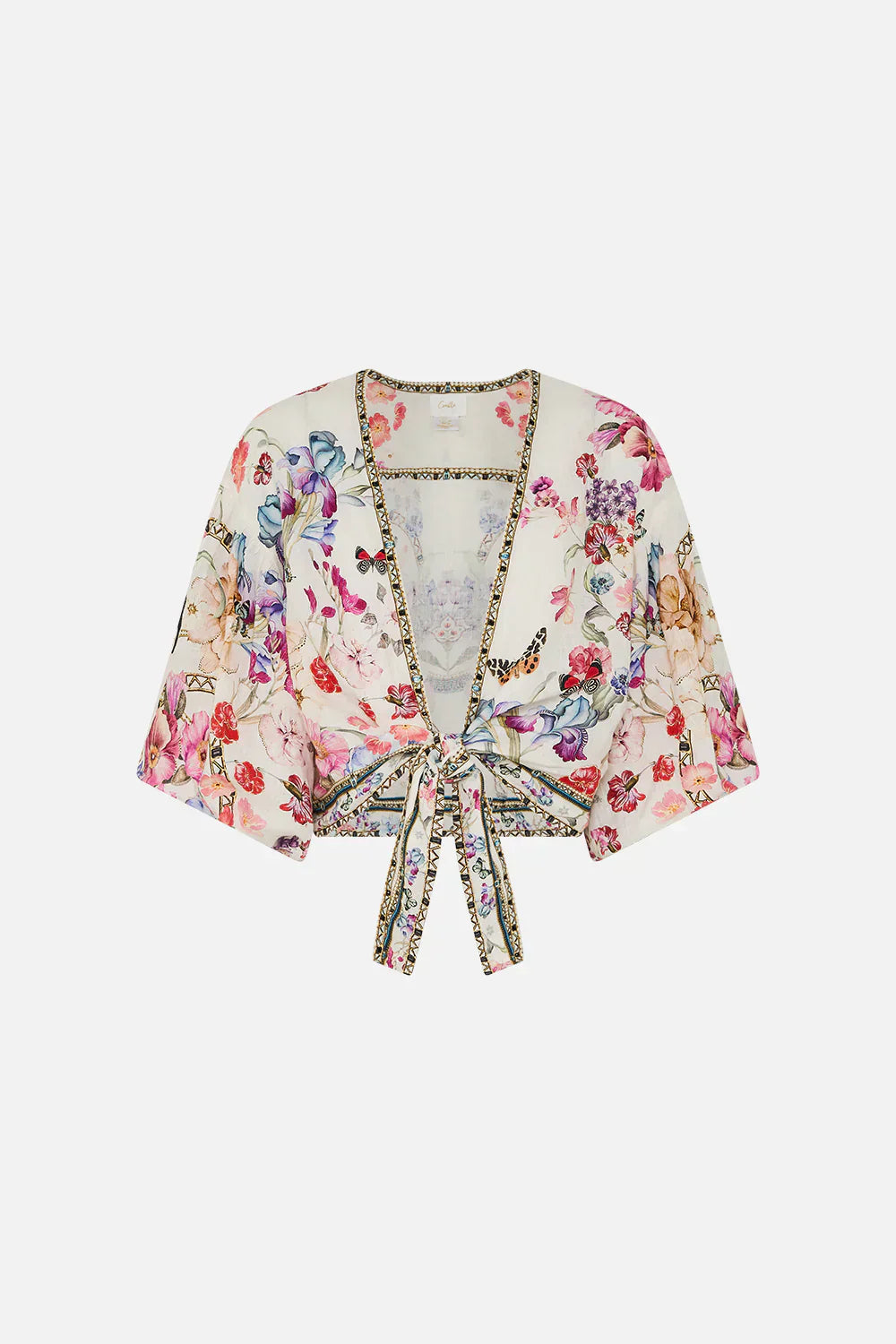 Camilla Monserrate Magic Tie Front Puff Sleeve Top