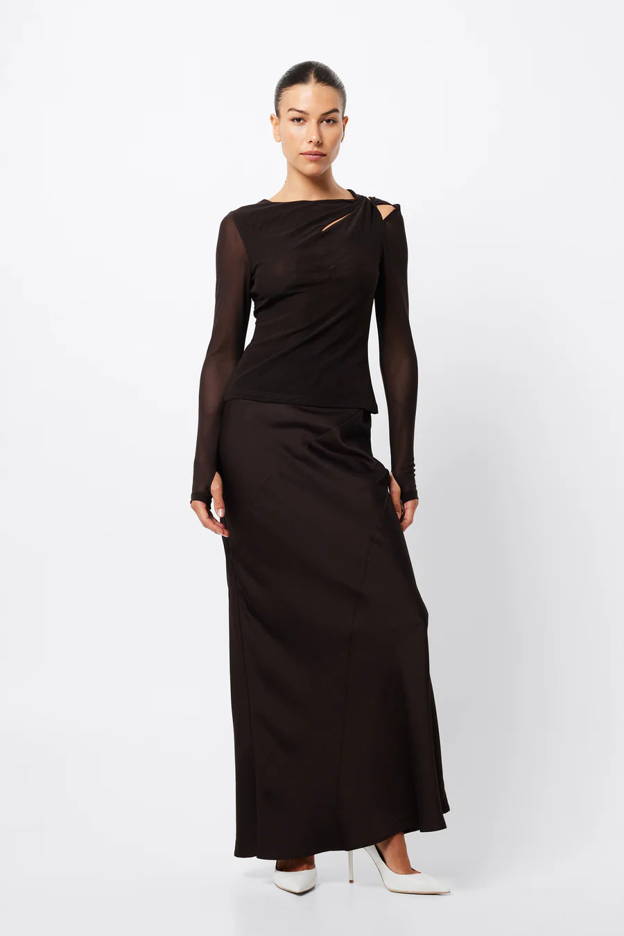 Mossman Punctured Top - Chocolate