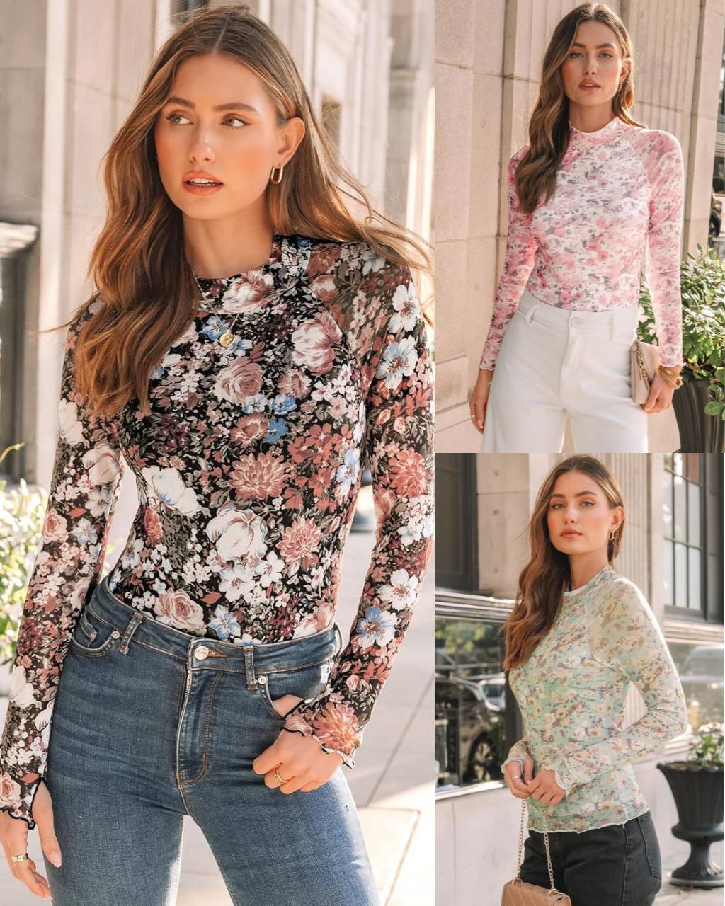 Simply Violet Floral Stretch Mesh Top