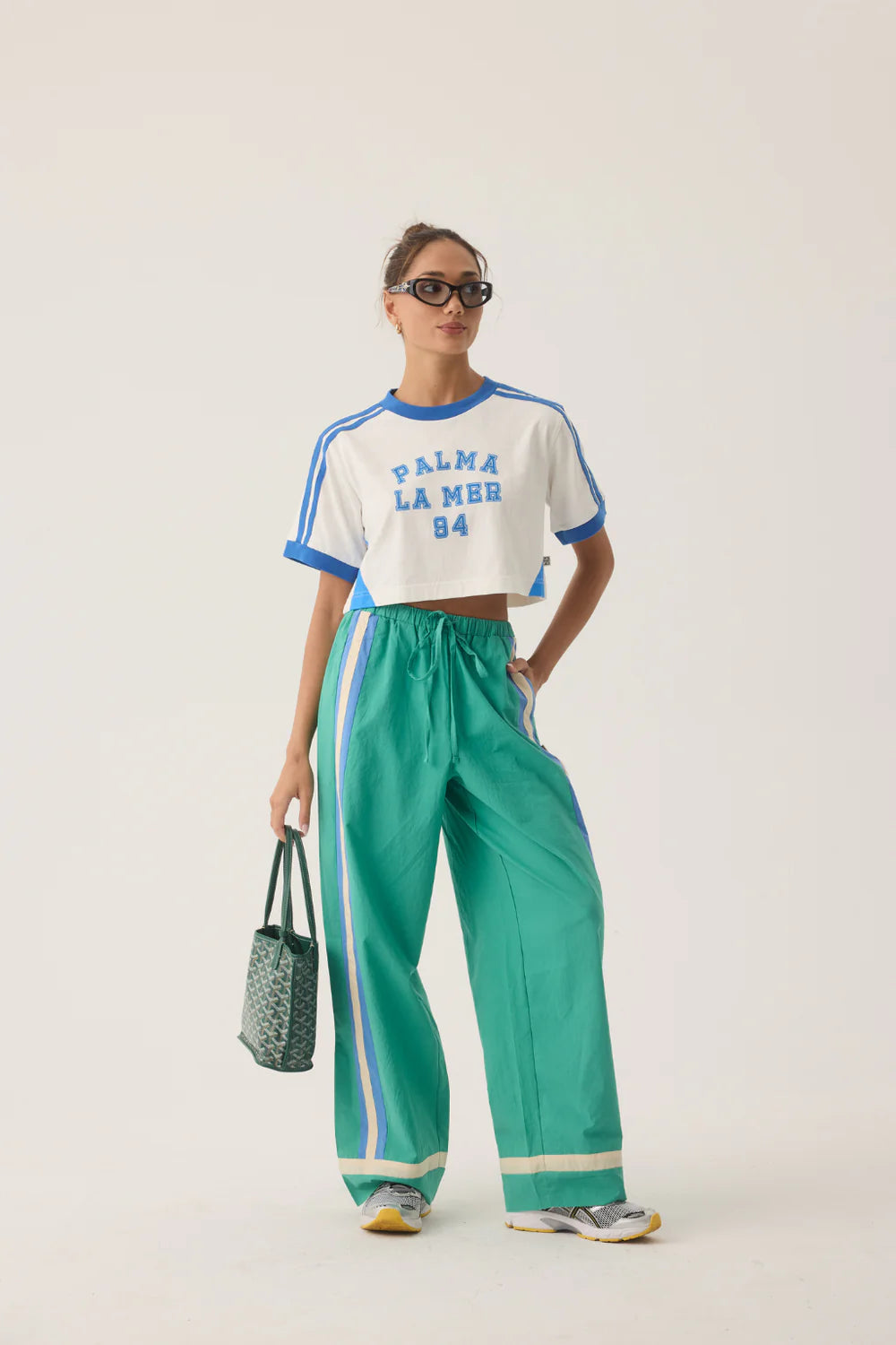 Araminta James La Mer Stripe Pant - Jade Green
