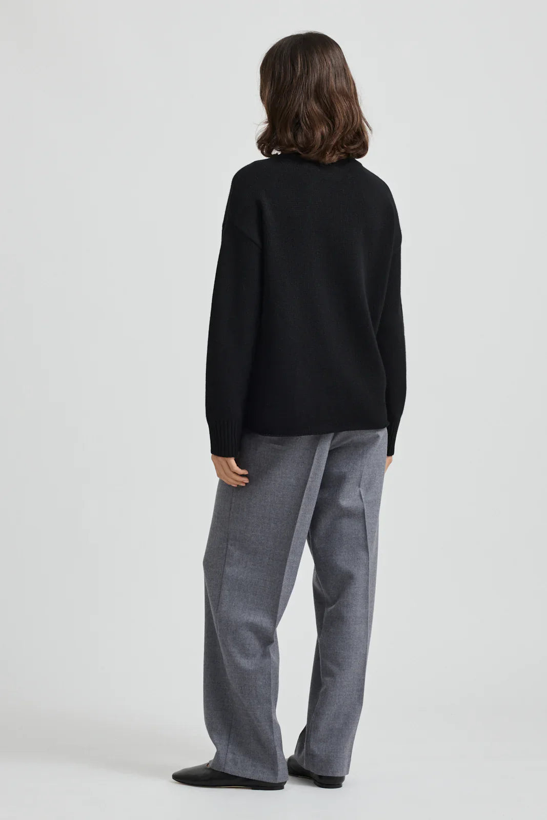 Toorallie Funnel Neck Jumper - Black