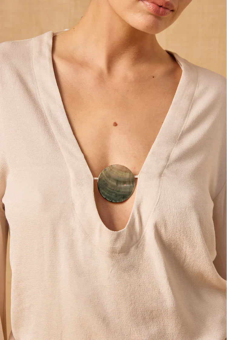 Mon Renn Seychelle Mini Dress - Shell