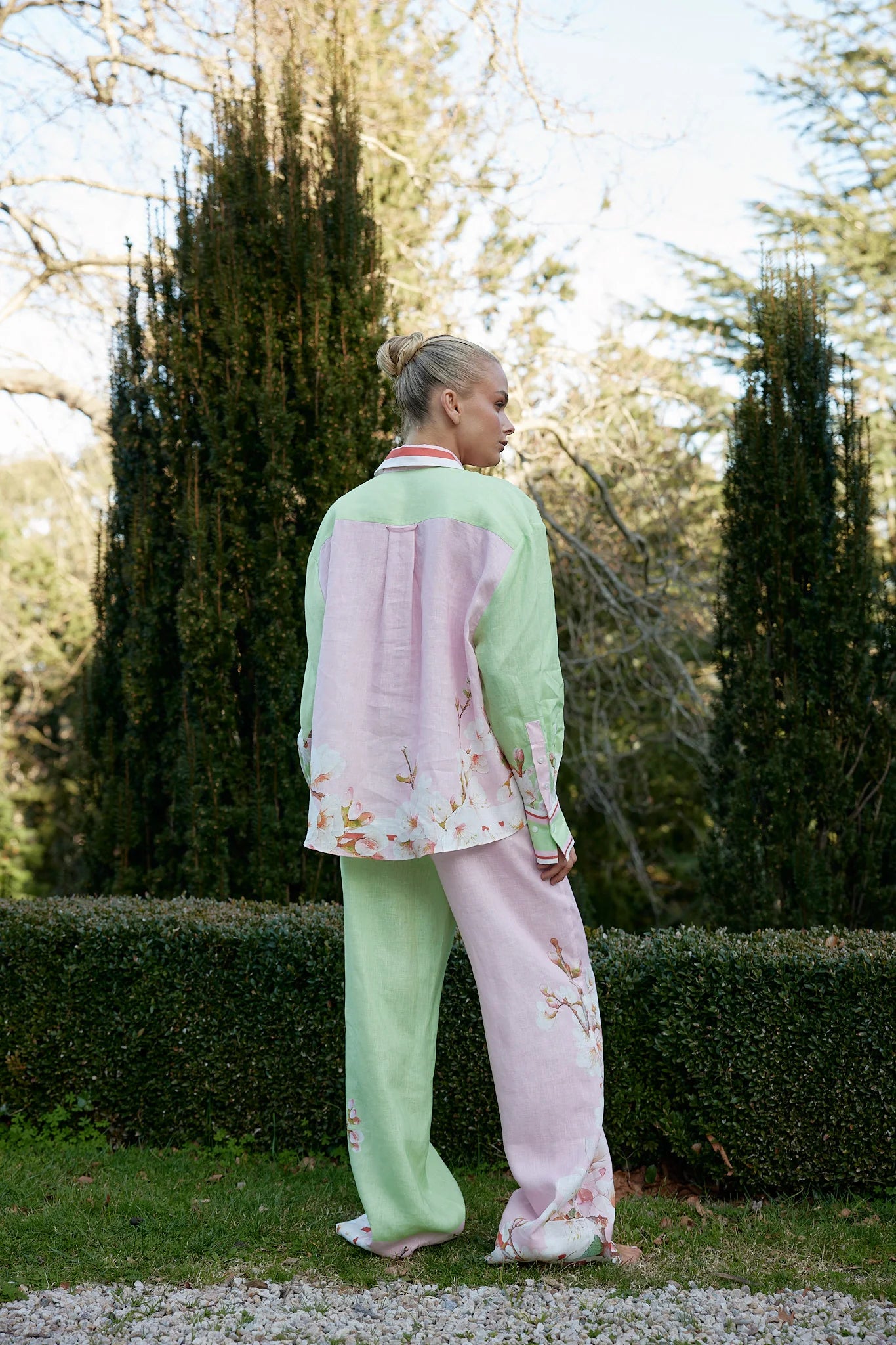 Aston Studio JOE SHIRT IN PARFAIT/PARADISE BLOSSOM