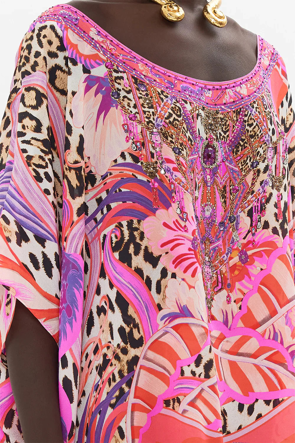 Camilla Viola Vintage Short Round Neck Kaftan **