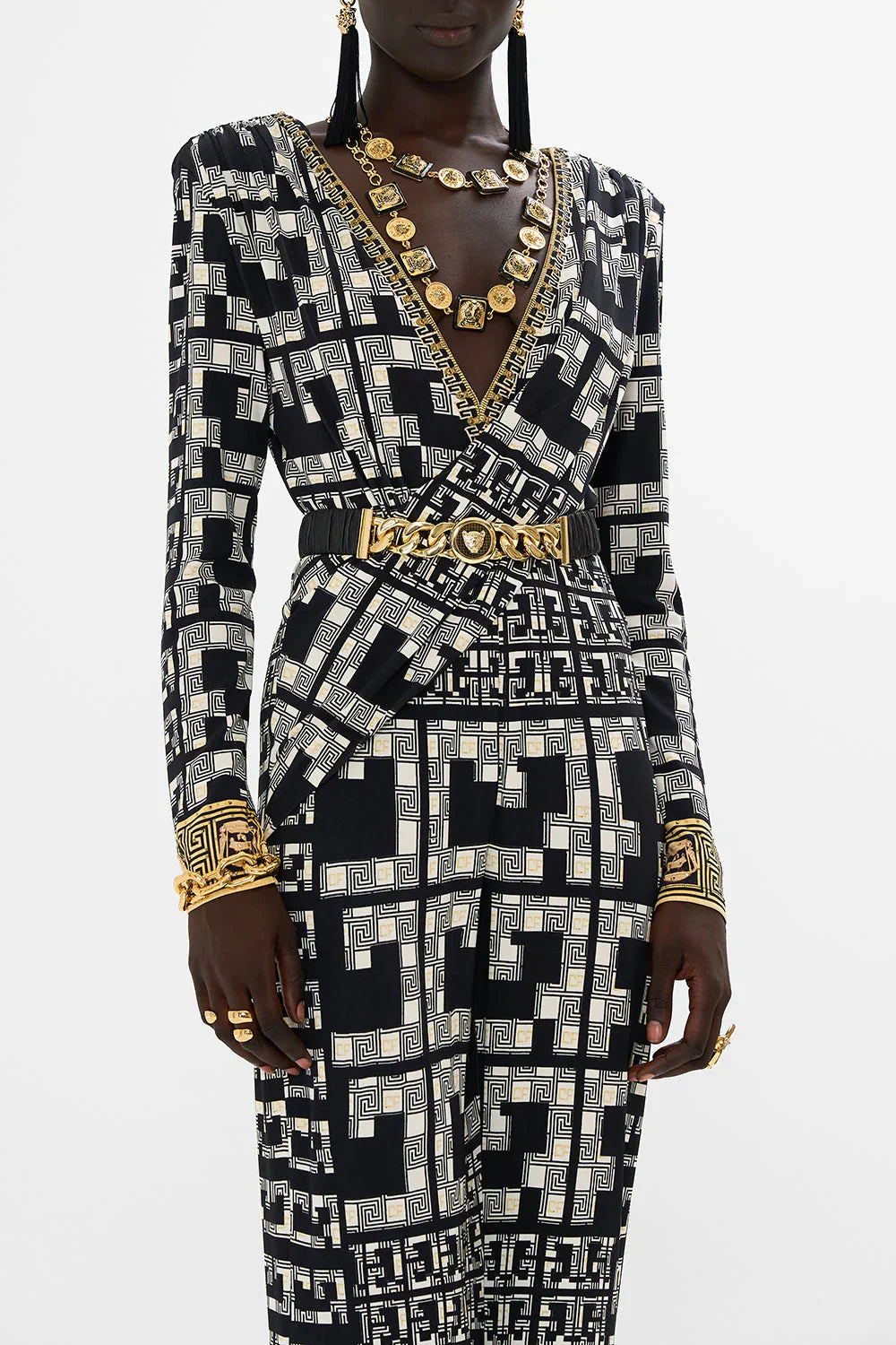 Camilla Leopard Button Elastic Belt **