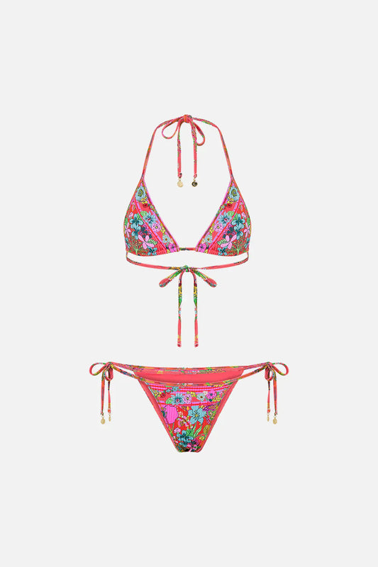 Camilla The Windmills and Wildflowers Tri Bra Bikini with Multicolour Stitch