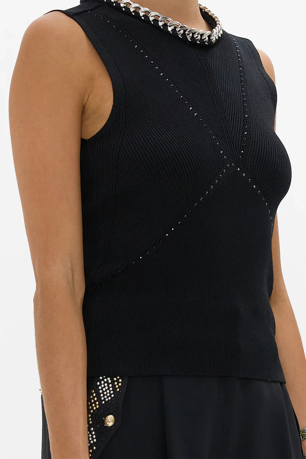 Camilla The Cartouche Kingdom Sleeveless Knit Tank Top **