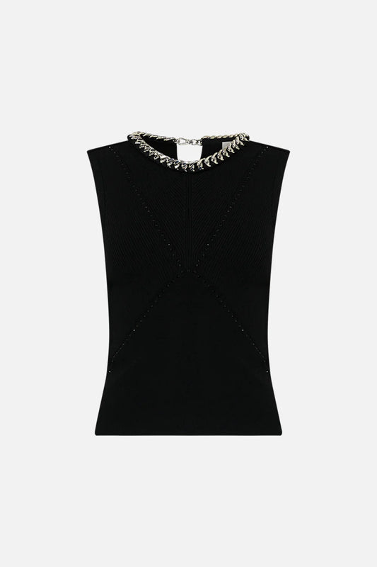 Camilla The Cartouche Kingdom Sleeveless Knit Tank Top **