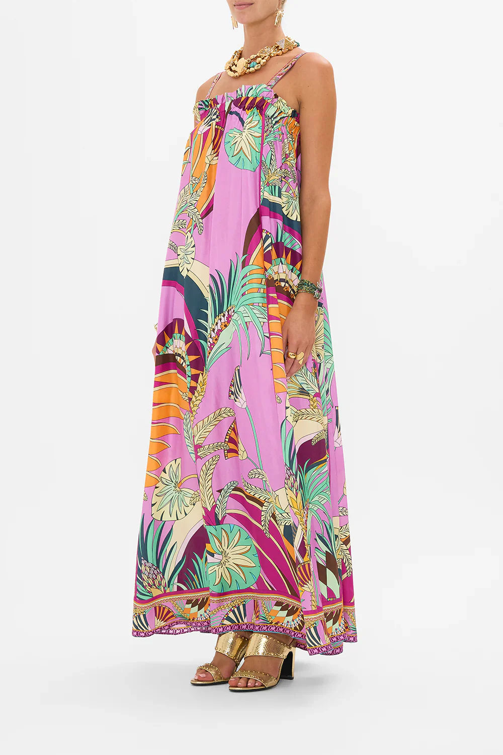 Camilla Giza Goddess Wide Strap Sundress **