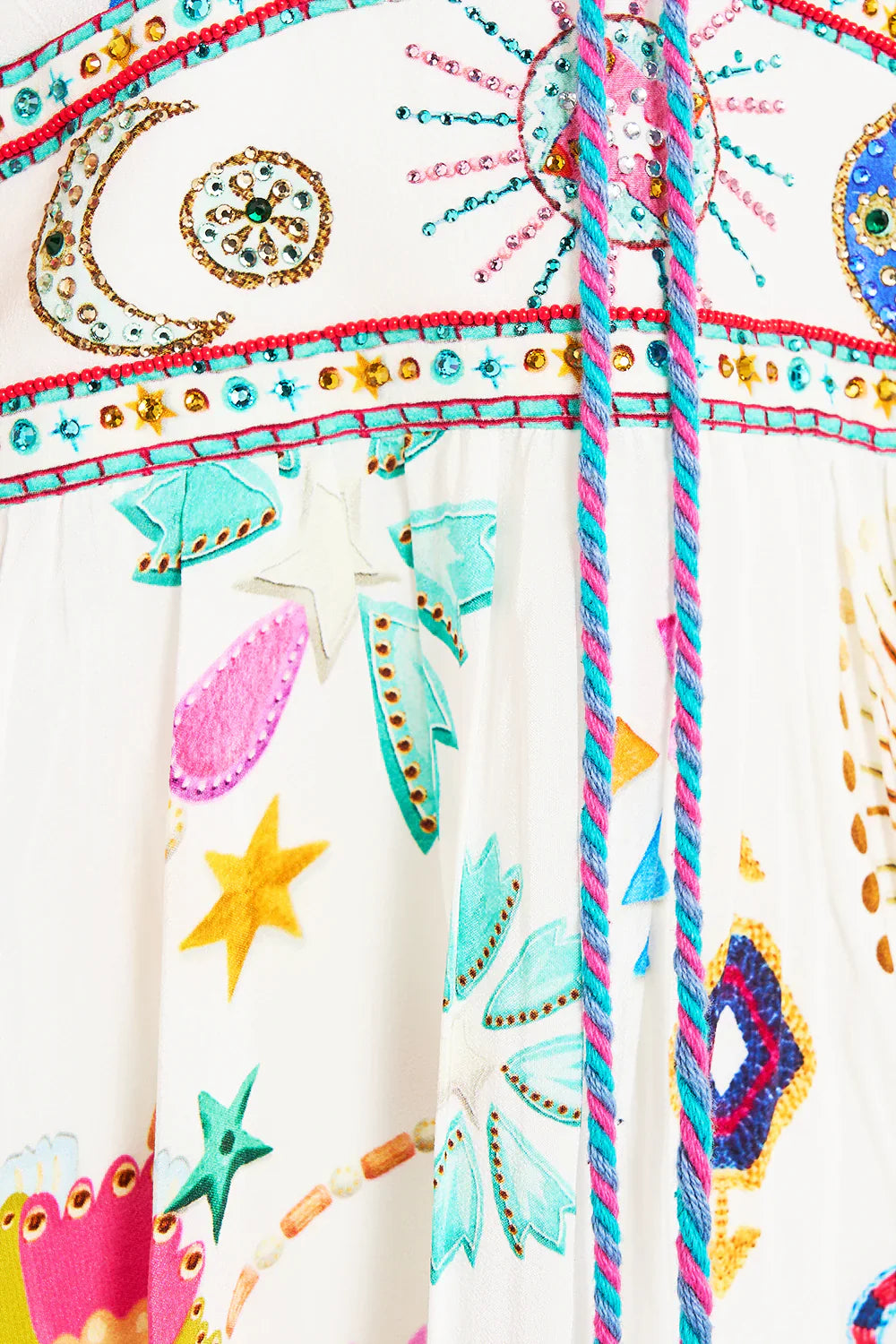 Camilla Living In Colour Lace Up Front Short Dress **