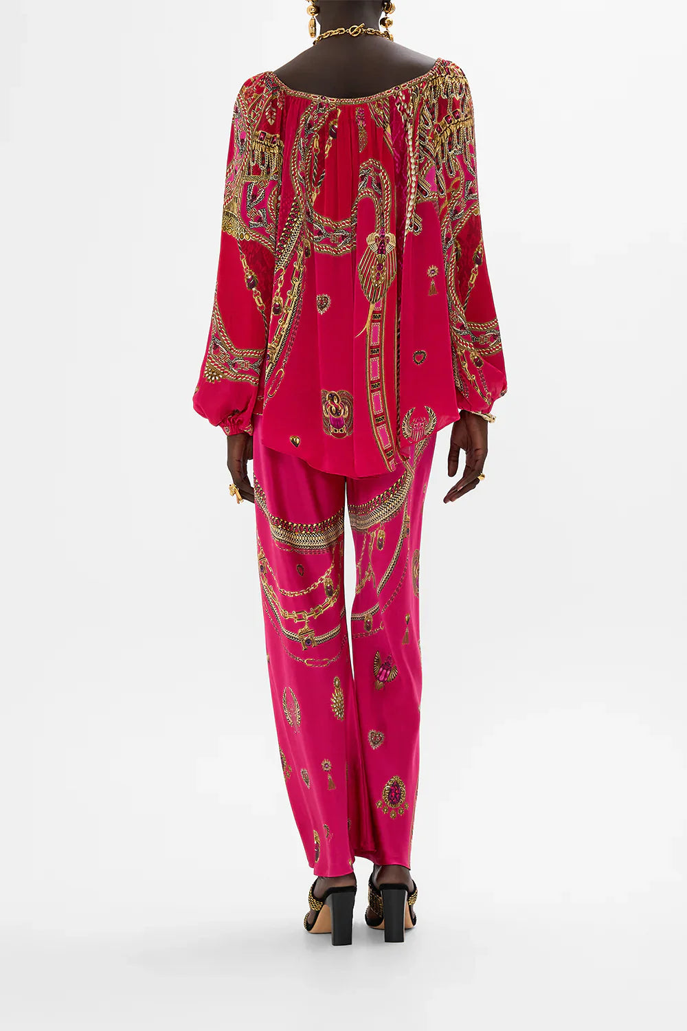 Camilla Kissed By A Cobra Flared Blouson Sleeve Blouse **