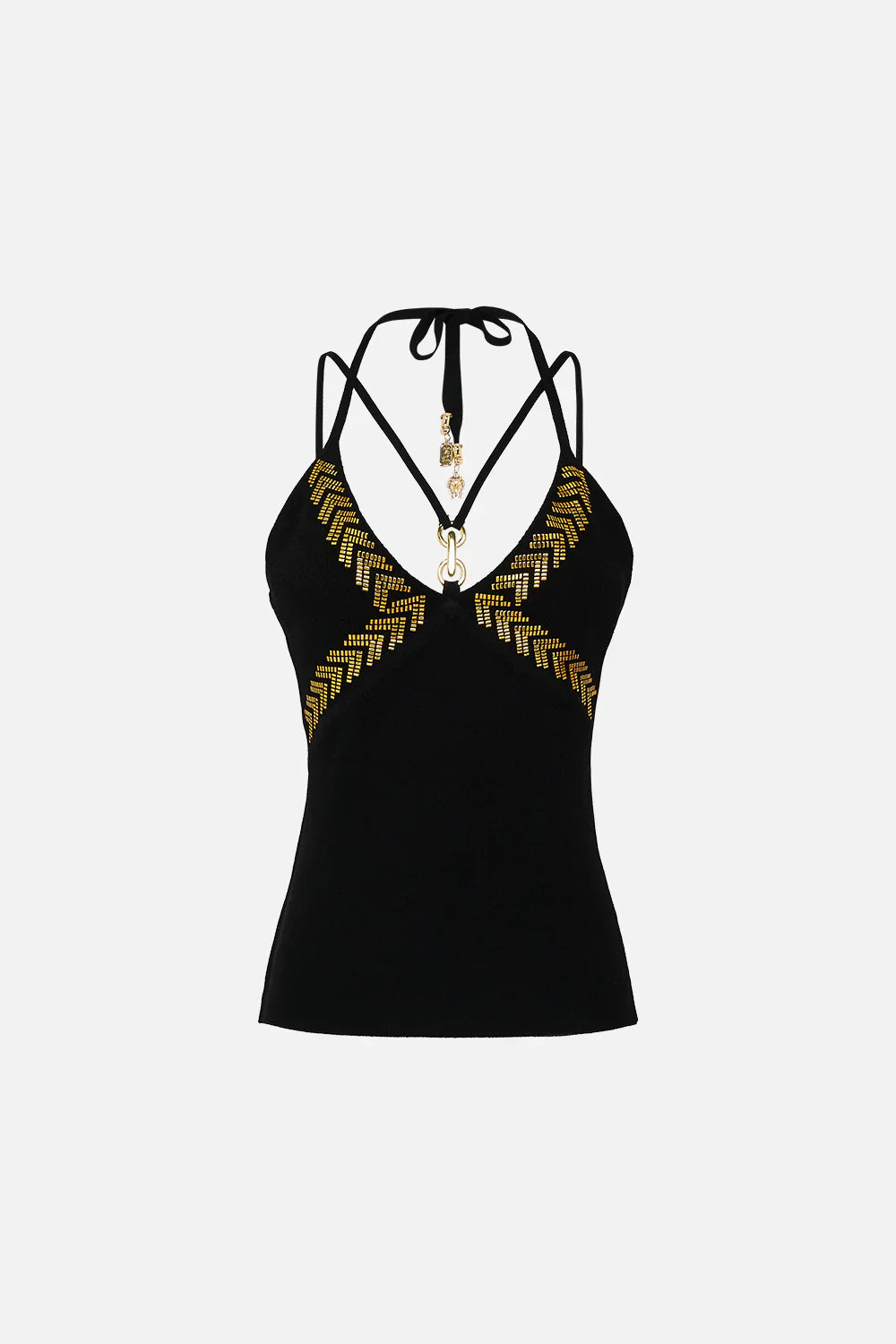 Camilla Call Me Cleopatra Fitted Knit Top With Hardware **