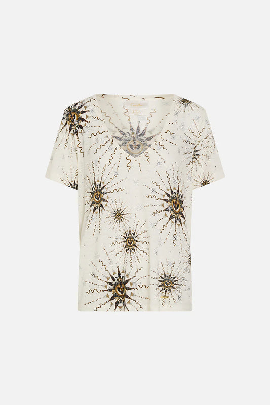 Camilla Goddess Energy Relaxed V-Neck Tee **