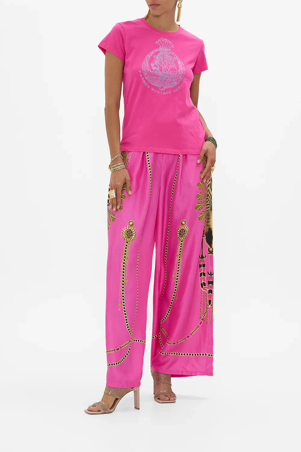 Camilla The Song of the Scarab Slim Fit T-Shirt -  Hot Pink **