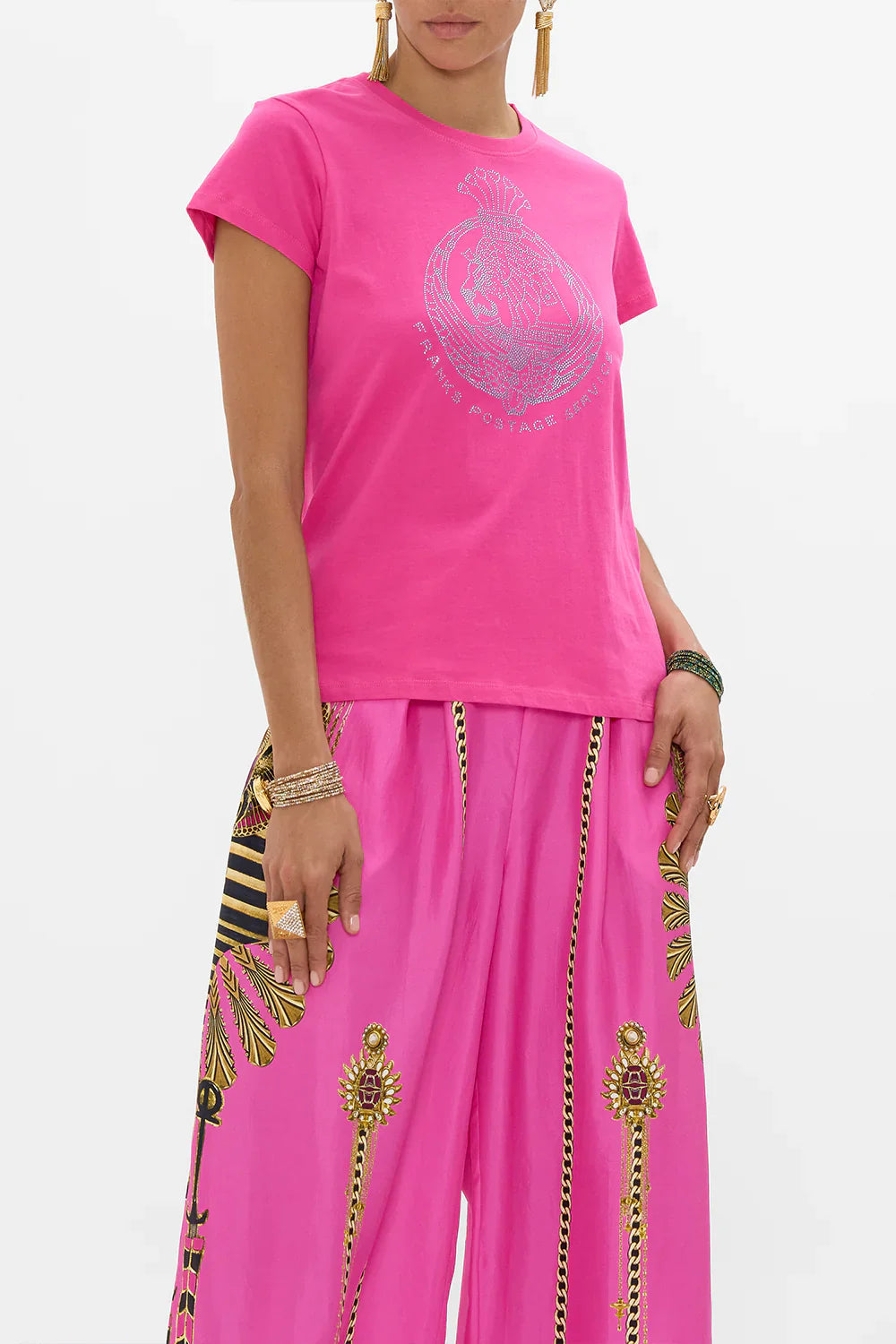 Camilla The Song of the Scarab Slim Fit T-Shirt -  Hot Pink **