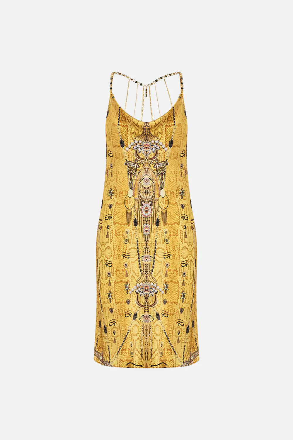 Camilla Valley of the Kings Short Bias Slip Dress With Low Back **