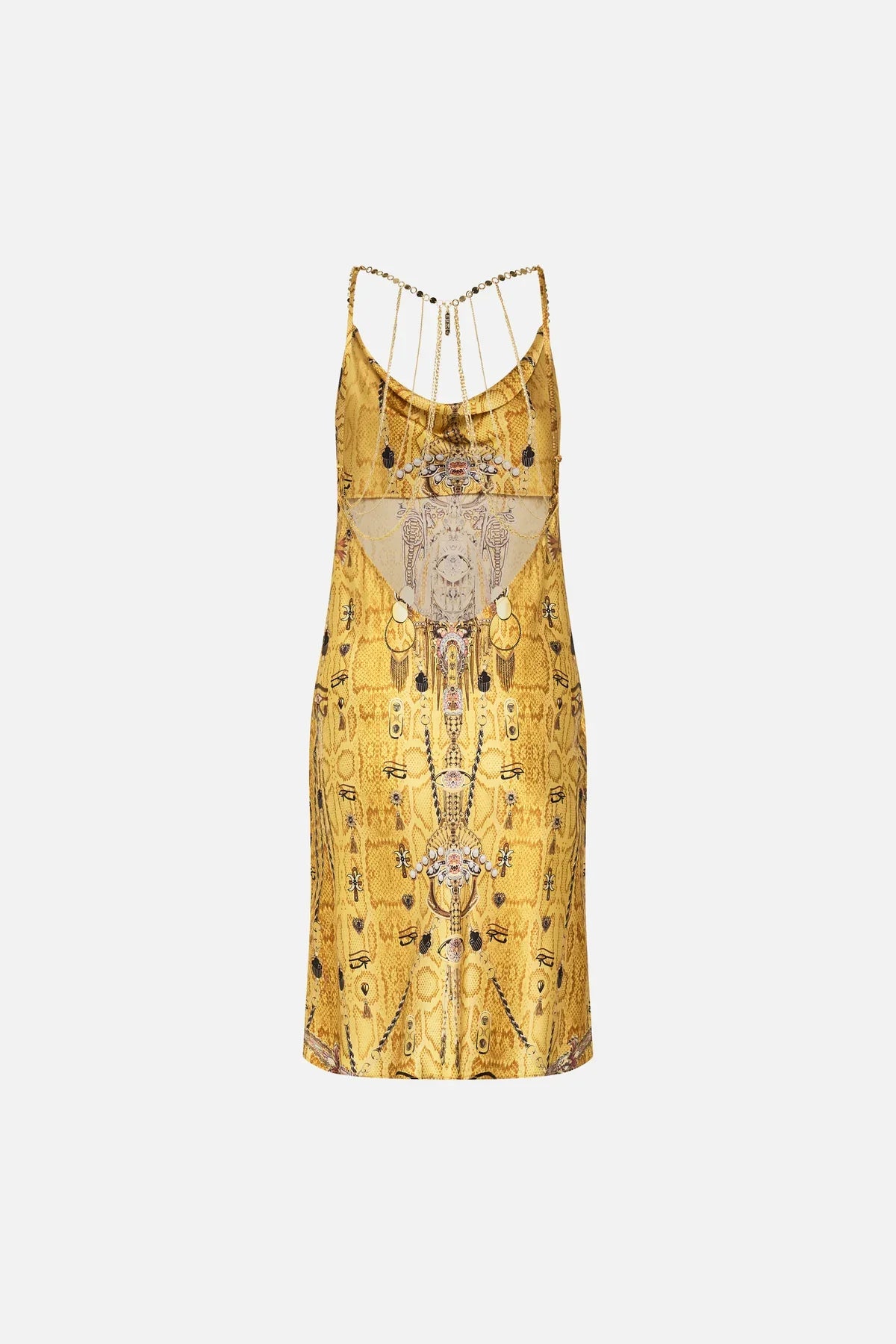 Camilla Valley of the Kings Short Bias Slip Dress With Low Back **
