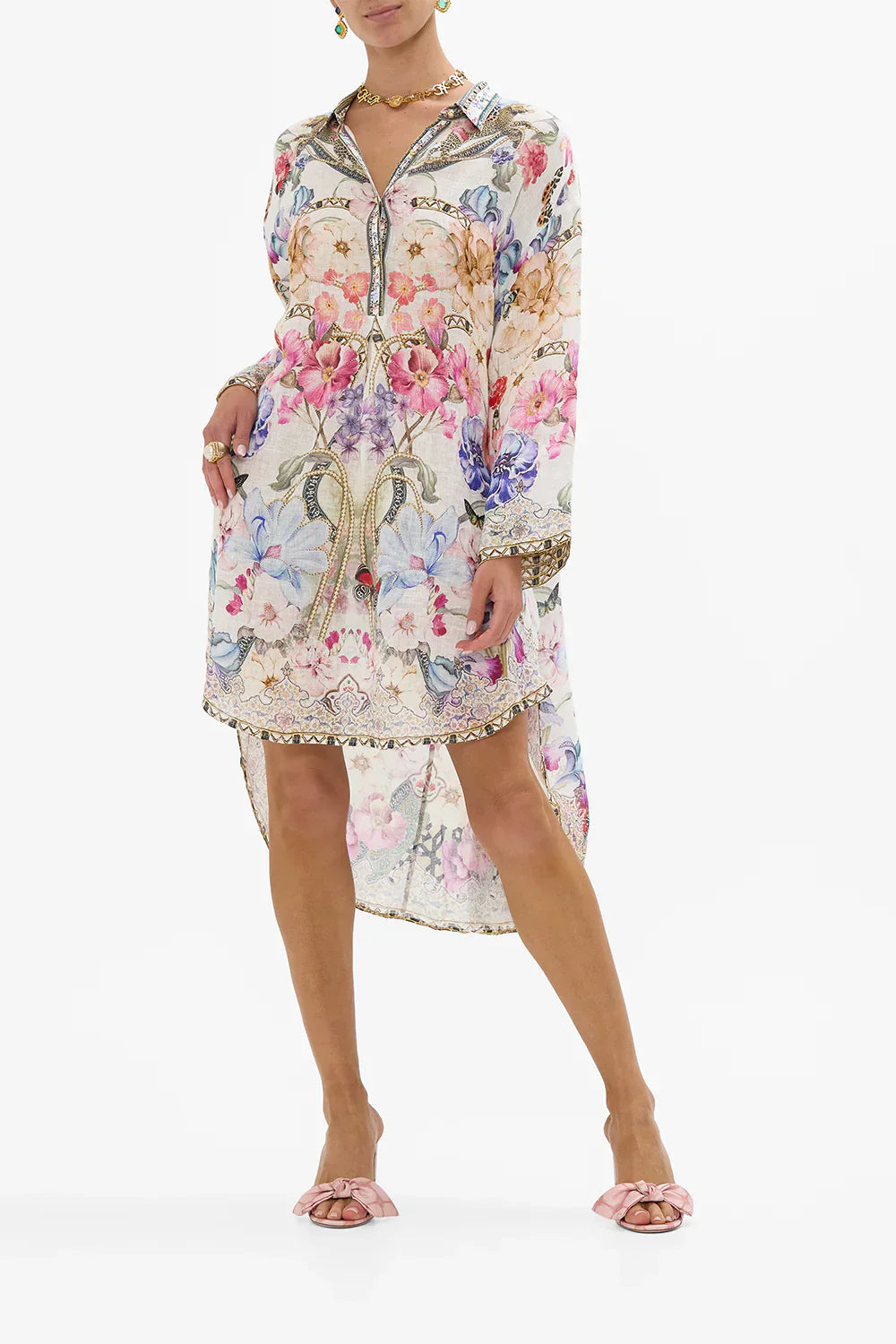 Camilla Monserrate Magic Relaxed High Low Shirt Dress