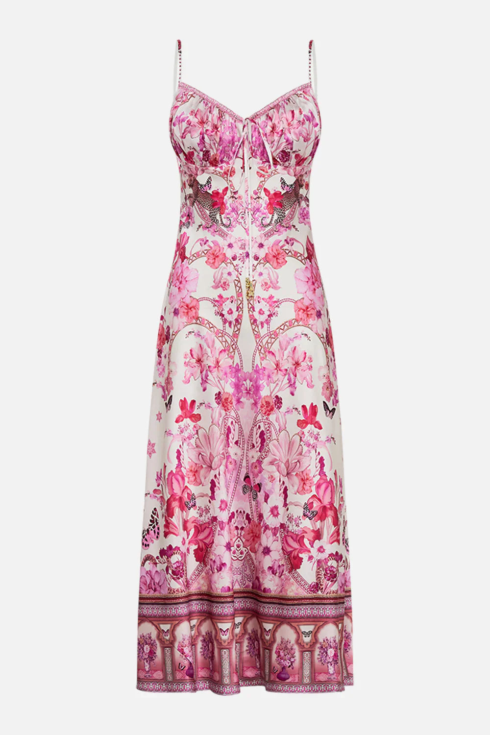 Camilla Botanical Novella Gathered Bodice Dress **