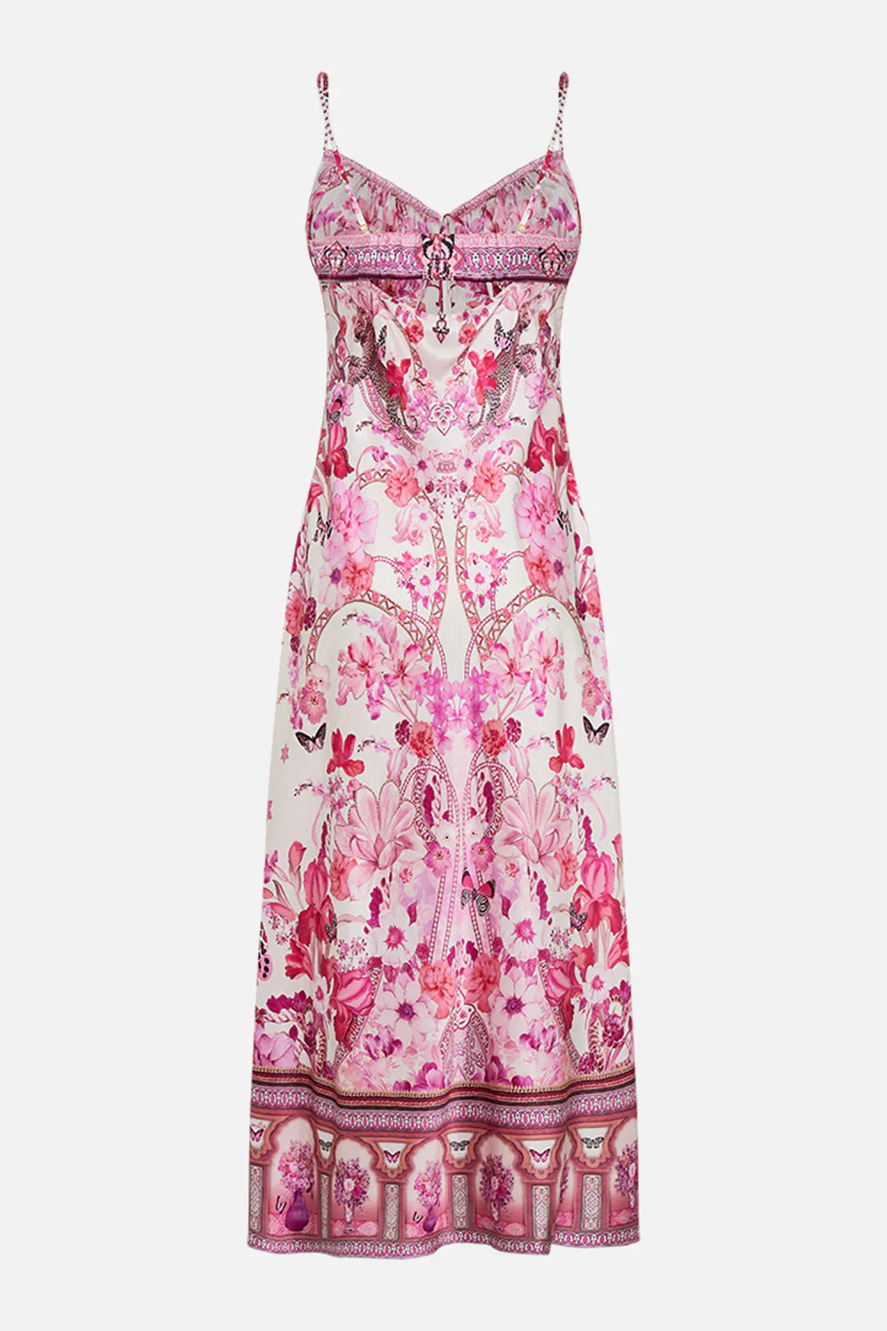 Camilla Botanical Novella Gathered Bodice Dress **