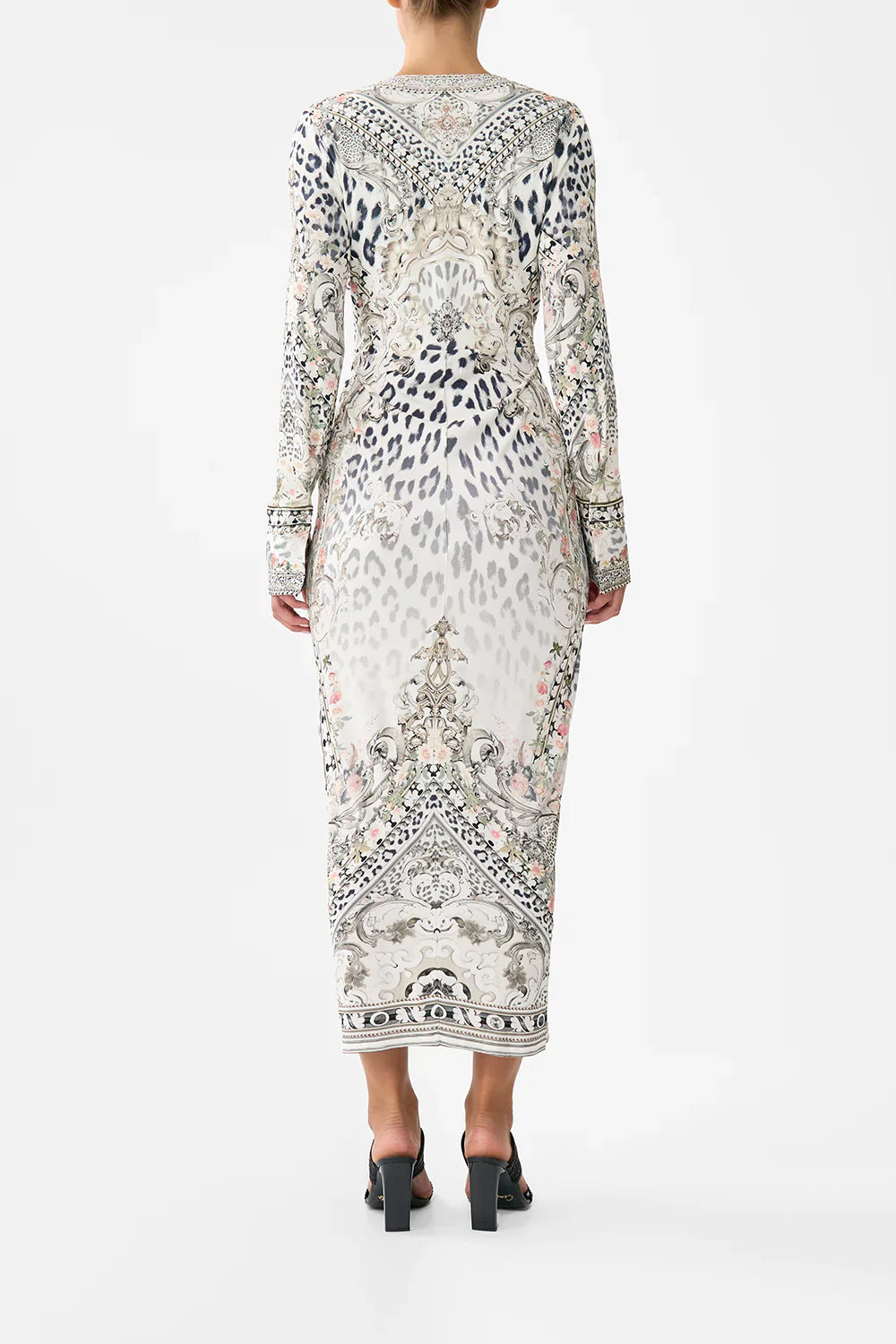 Camilla Marble Heaven Long V Neck Twist Front Jersey Dress