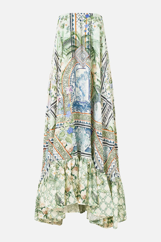 Camilla The Jardim Party Strapless Maxi With Ruffle Hem
