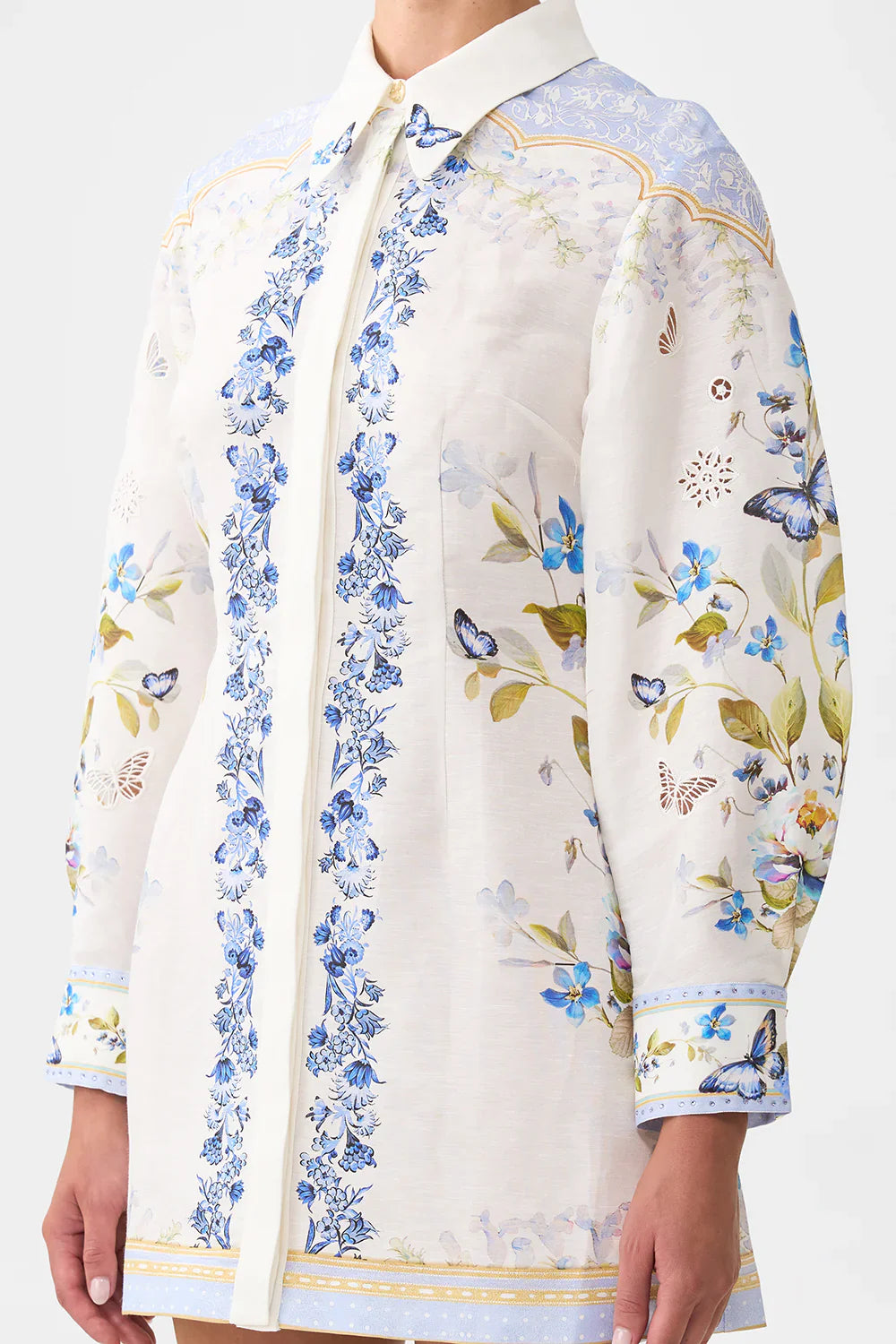 Camilla Botanical Ballads Shirt Dress With A Line Skirt