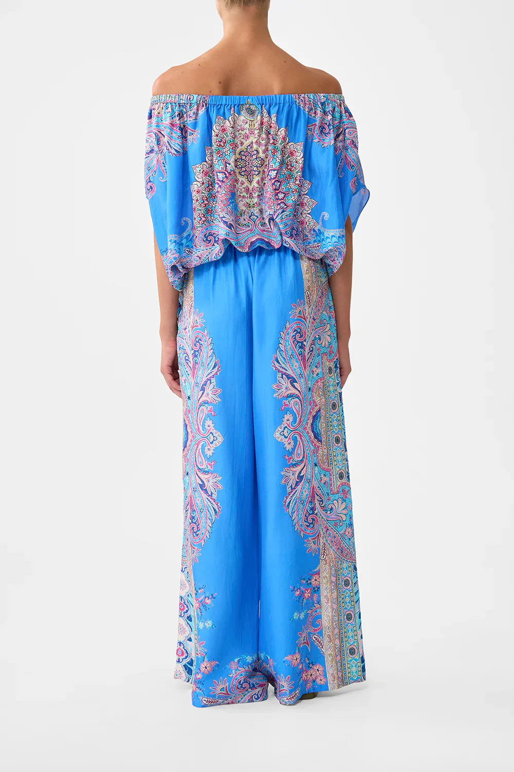 Camilla Footsteps In Folklore Off Shoulder Elastic Top