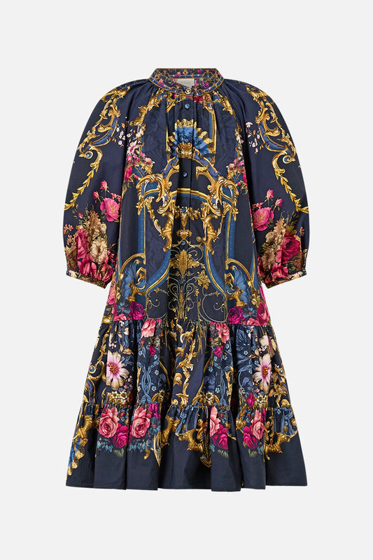 Camilla Ornate On A Plate Puff Sleeve Shirt Dress