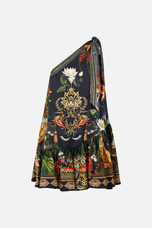 Camilla Ready For My Welcome Drink Tie One Shoulder Short Dress