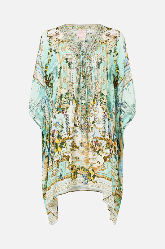 Camilla Venus on a Vespa Short Lace Up Kaftan