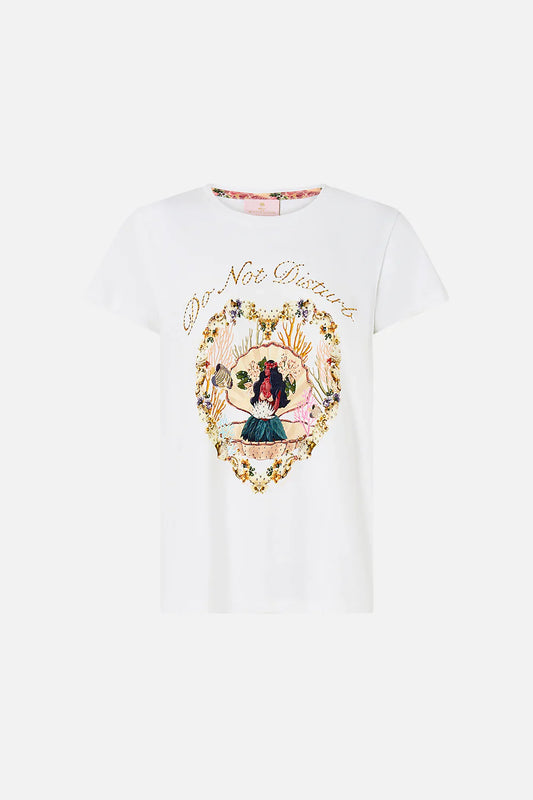 Camilla Welcome To The White Lotus Slim Fit Round Neck T-Shirt