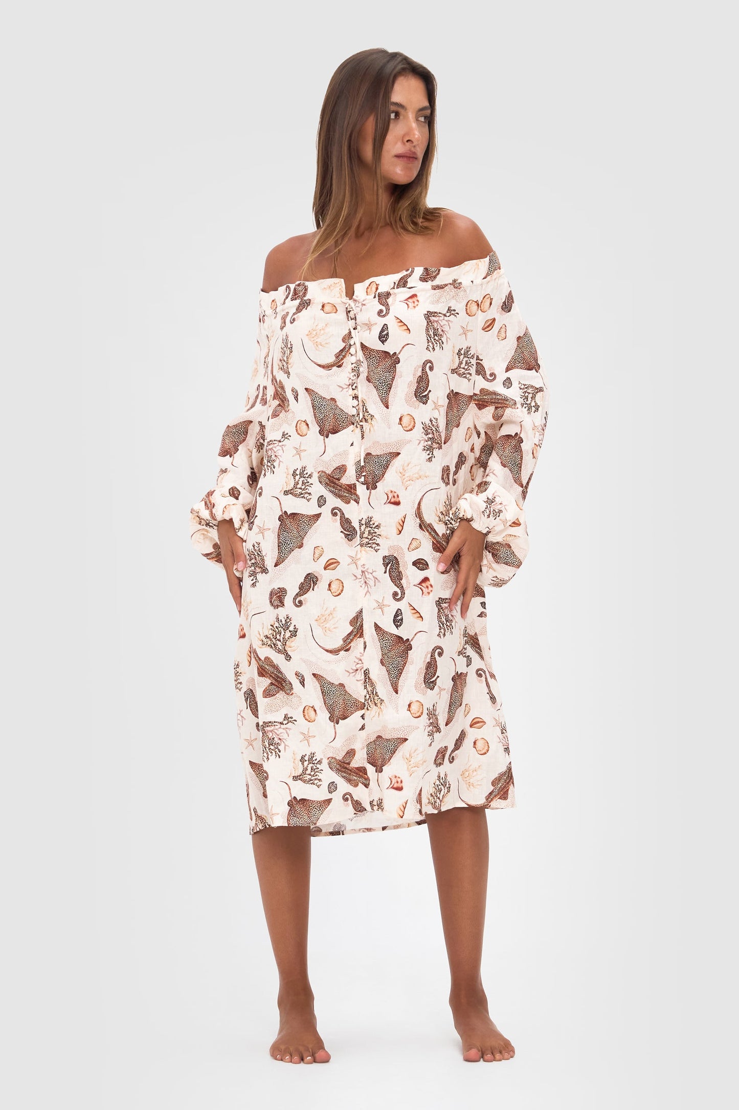 Ralf Studios Fairhaven Dress - Sea Life Cream