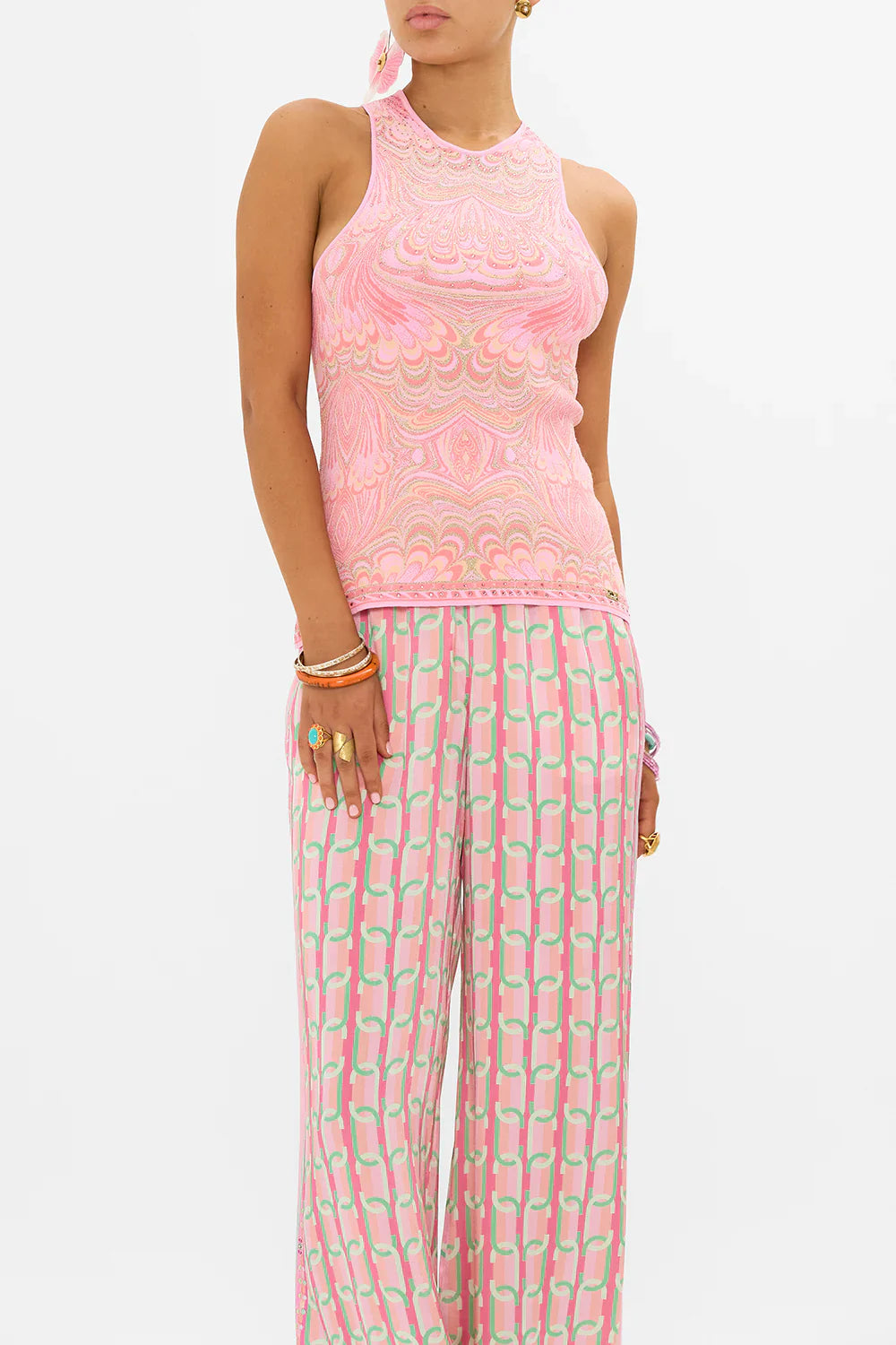 Camilla Tea with Tuschinski Crew Neck Knit Cami **