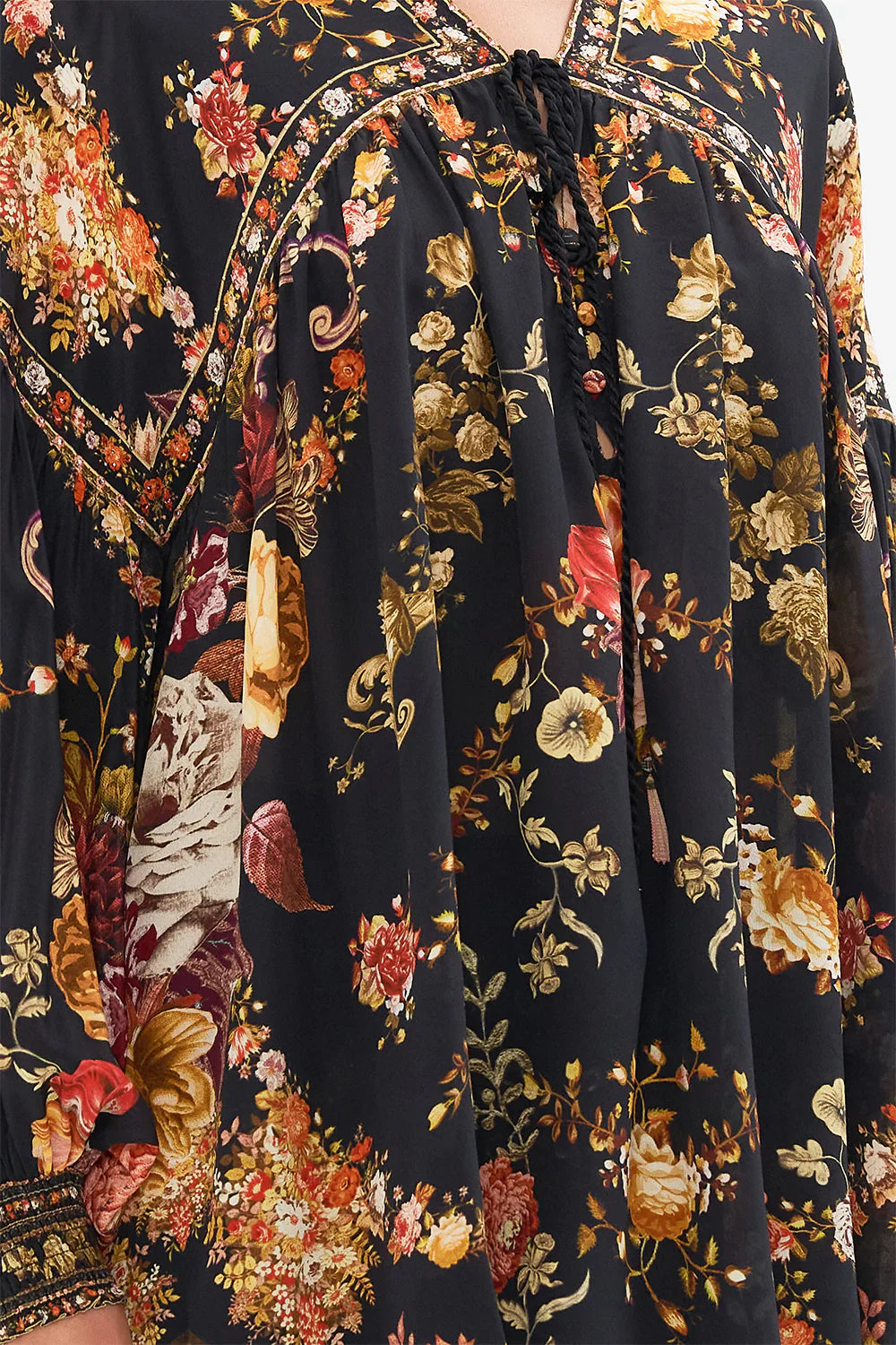 Camilla Stitched in Time BLOUSON BLOUSE WITH NECK TIE **