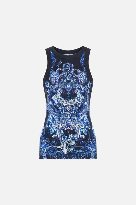 Camilla Delft Dynasty Jersey Tank Top - Navy *