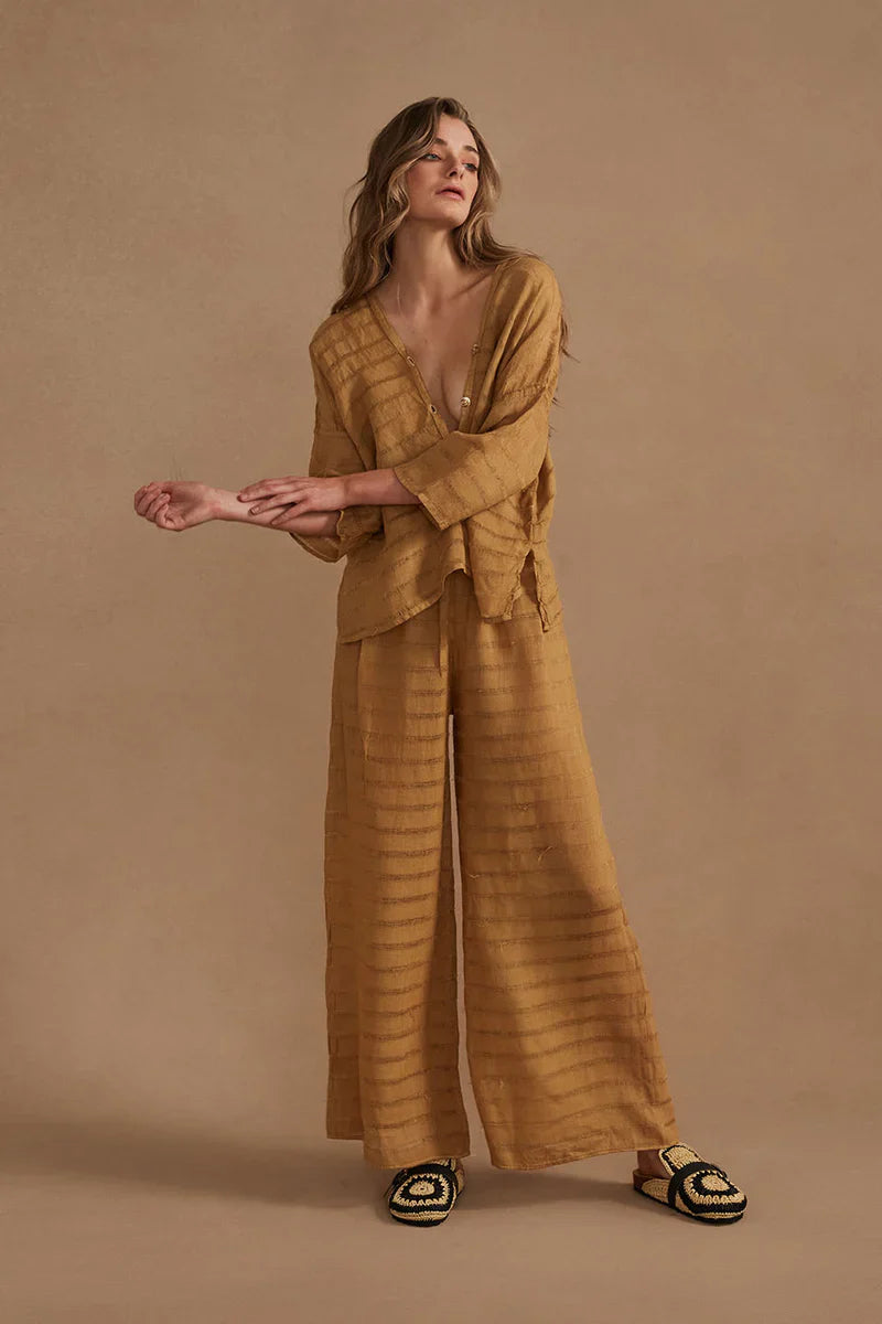 Estilo Emporio Villa Pant - Ochre Stripe