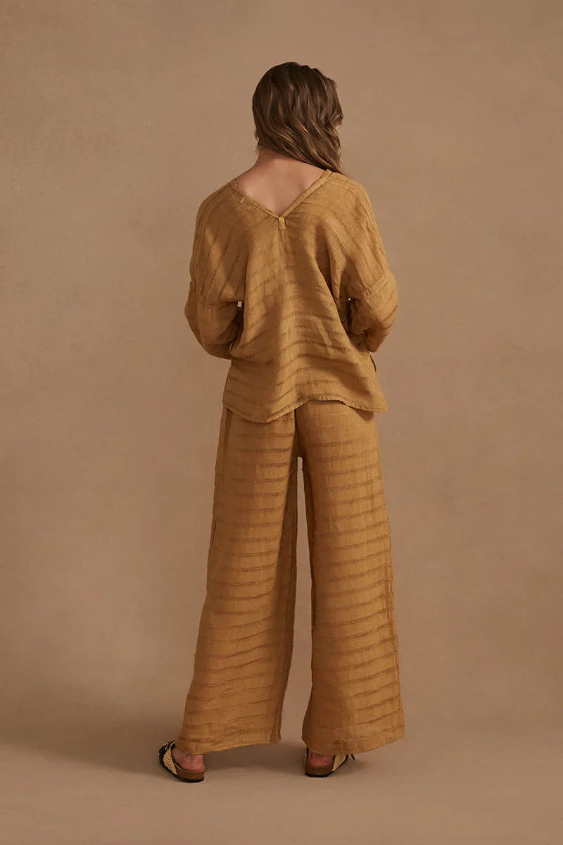 Estilo Emporio Villa Pant - Ochre Stripe
