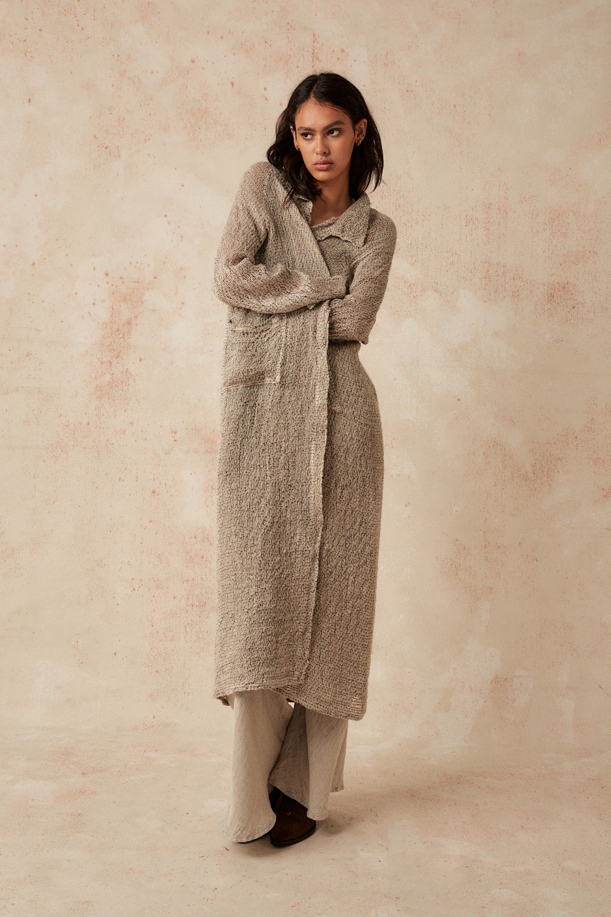 Estilo Emporio Raglan Duster Coat Pescatore Natural Chocolate