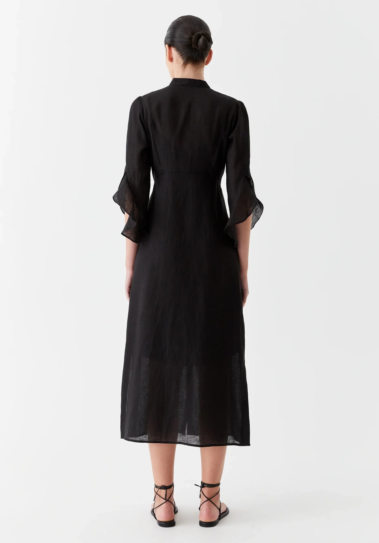 Morrison Esther Linen Dress - Black