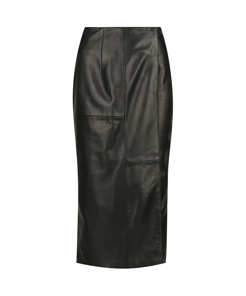 Morrison Patti Leather Skirt - Black