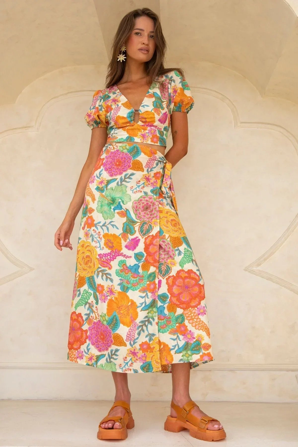 Nine Lives Bazaar Barefoot Midi Skirt