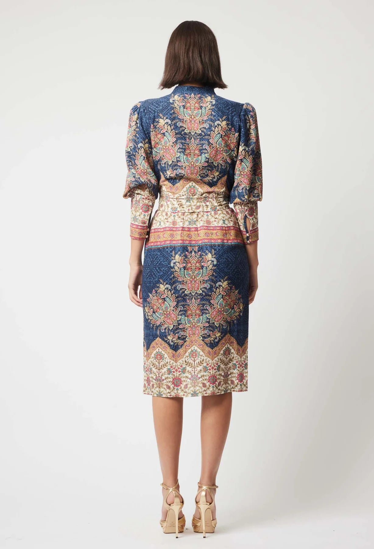 Once Was Phoenix Linen Viscose Dress in Oriental Print
