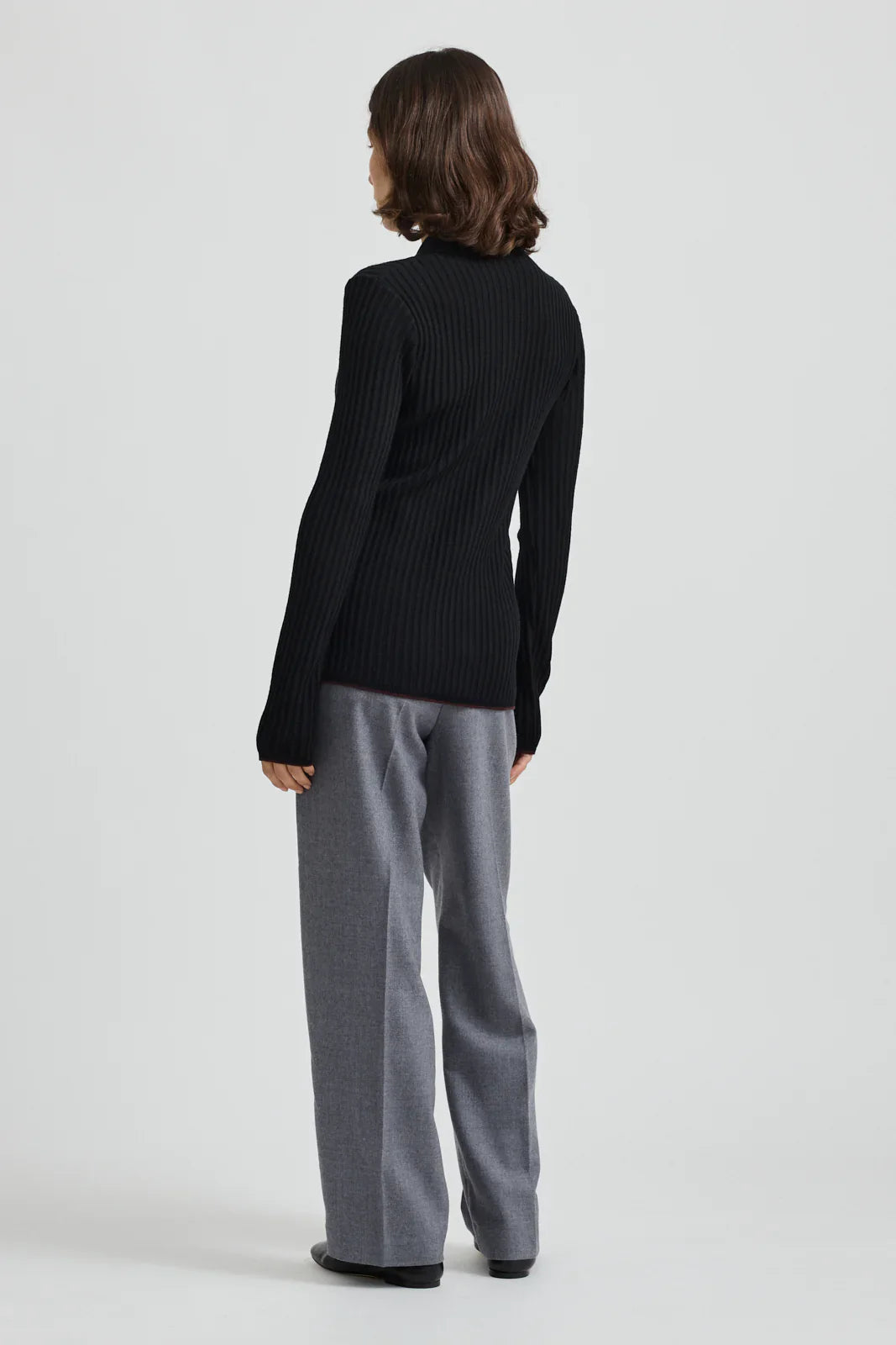 Toorallie Fine Rib Shirt - Black