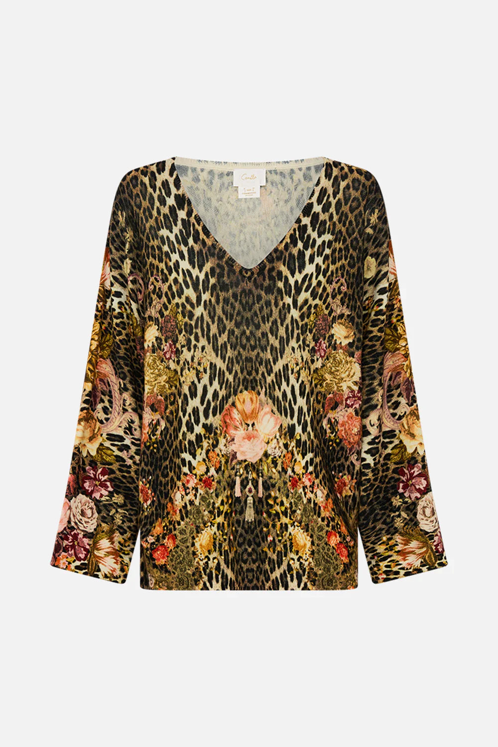 Camilla Born in Bruges V NECK PRINTED DOLMAN SLEEVE KNIT **