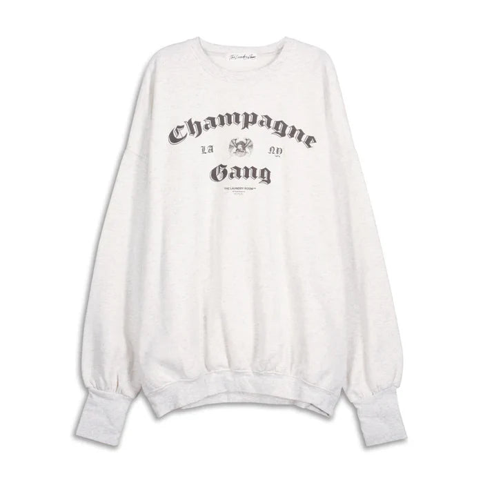 The Laundry Room Champagne Gang Jumper - Pebble Heather